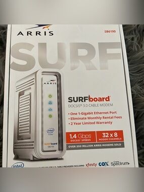 ARRIS SURFboard SB6190 White DOCSIS 3.0 Cable Modem